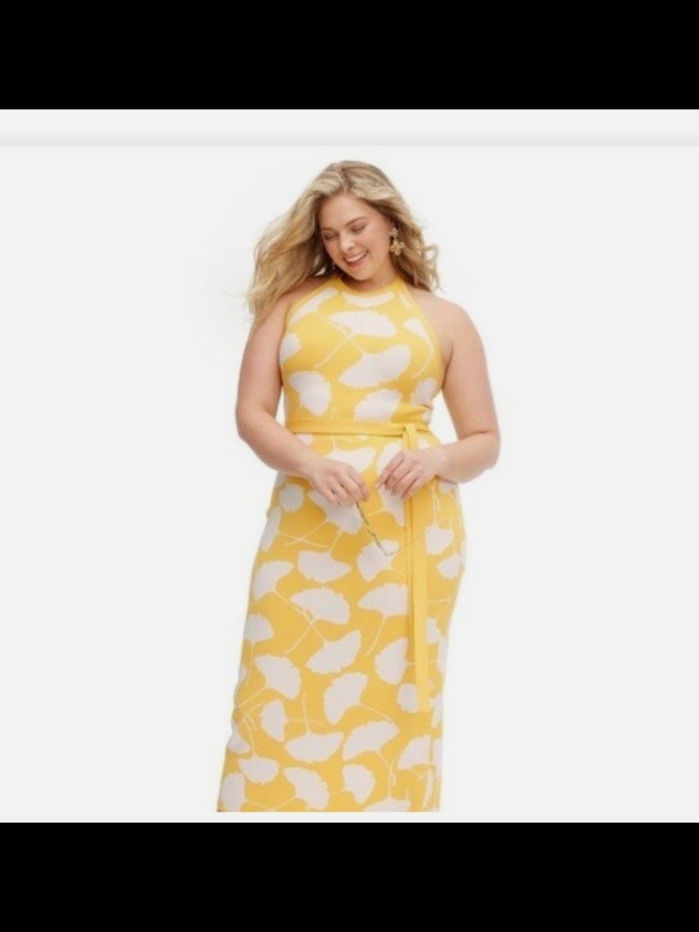 Diane Von Furstenberg x Target NWT Sunny Yellow Knit Dress Sz XXL